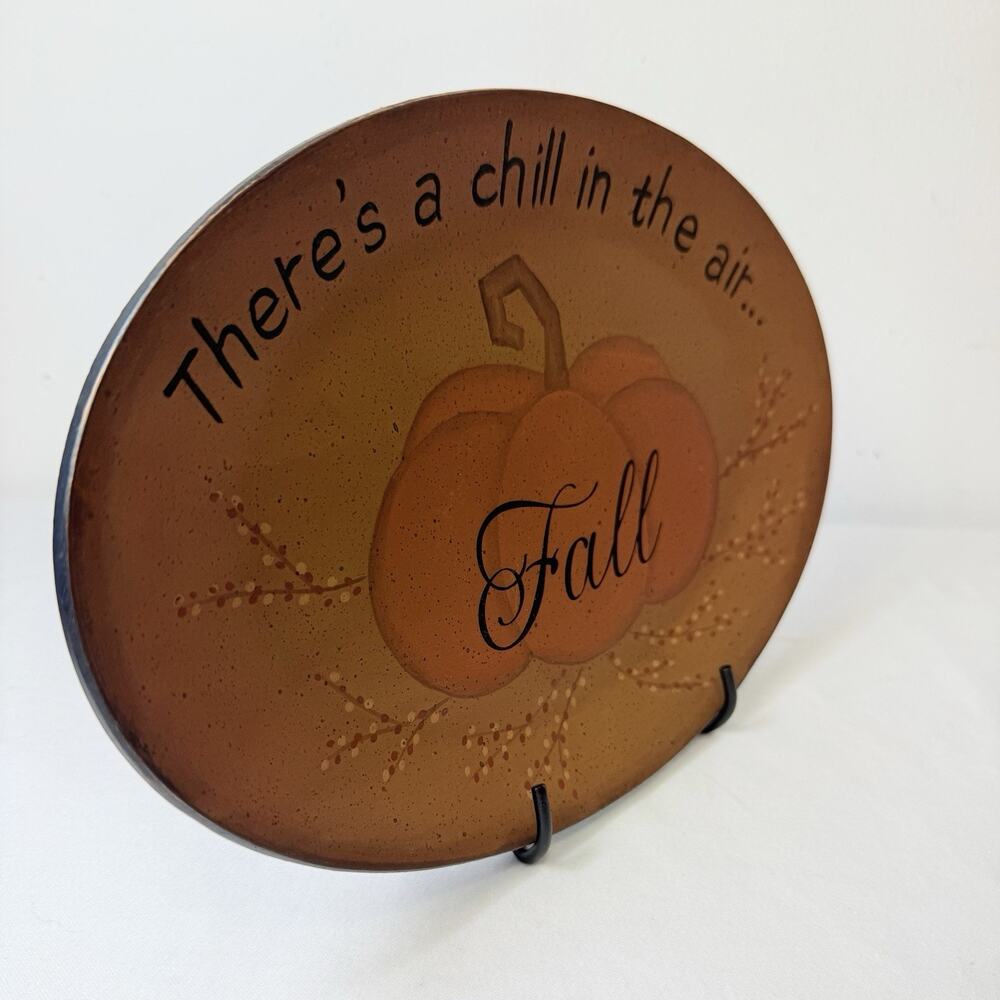 The Heart side Collection Barbara Lloyd Primitive Fall Decorative Plate - Picture 3 of 9